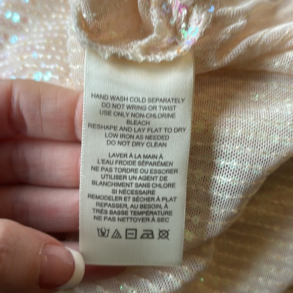 NWT Free People Sequin Shirt Christmas Holiday Sparkle Boho Festival Size Small - Picture 13 of 15